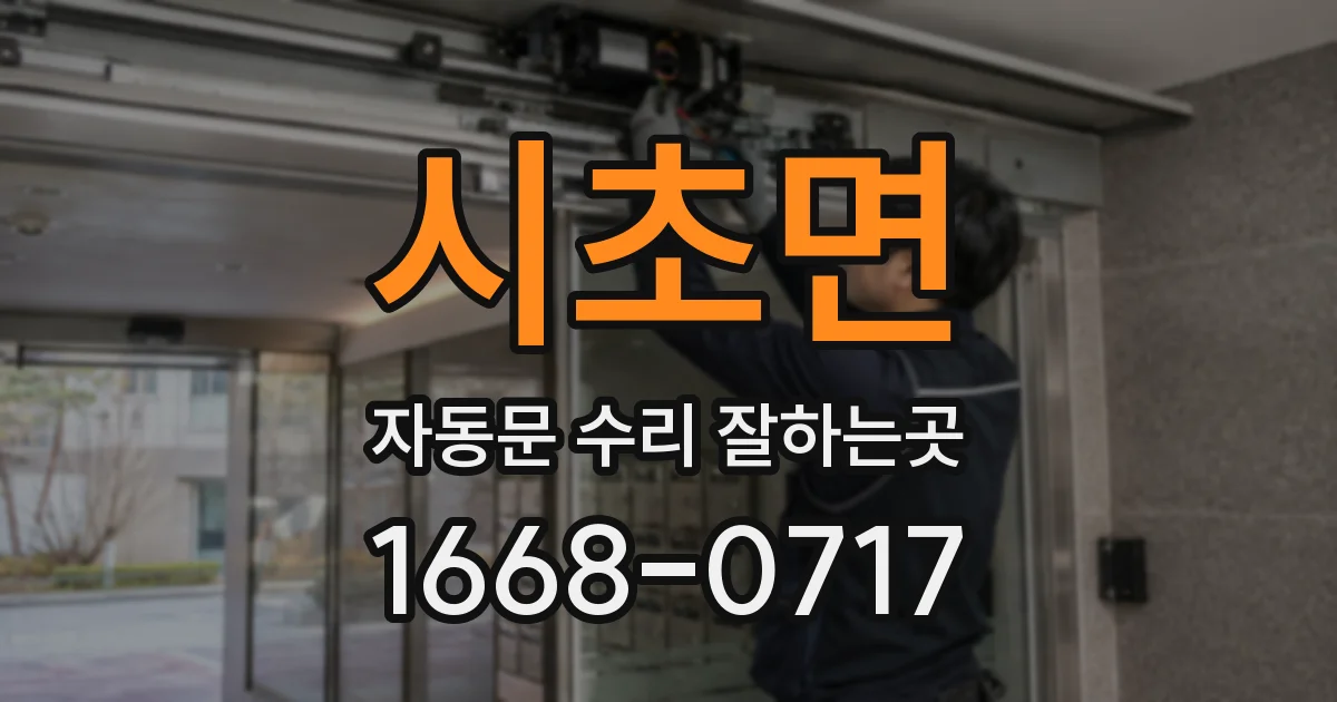 시초면 자동문 수리 잘하는곳