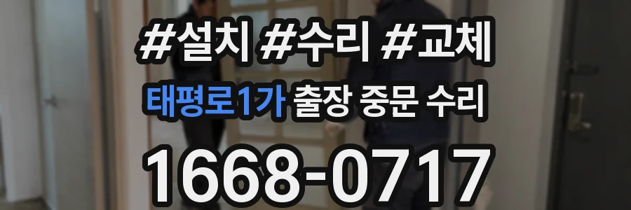 태평로1가 출장 중문 수리