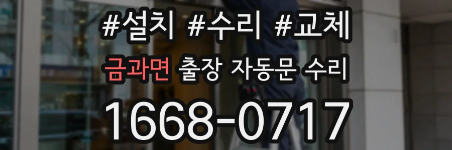 금과면 출장 자동문 수리