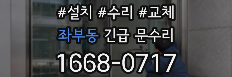 좌부동 긴급 문수리