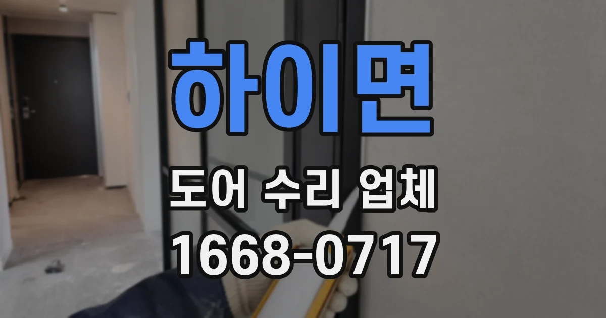 하이면 도어 수리 업체