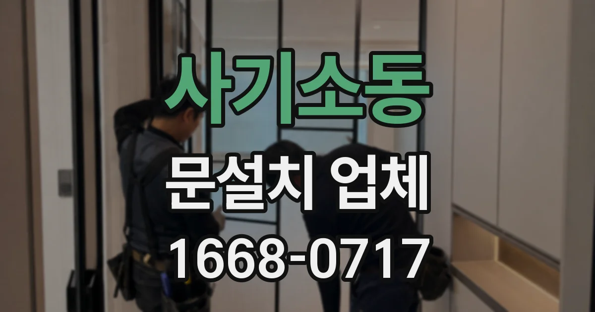 사기소동 문설치 업체