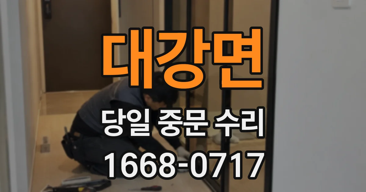 대강면 당일 중문 수리