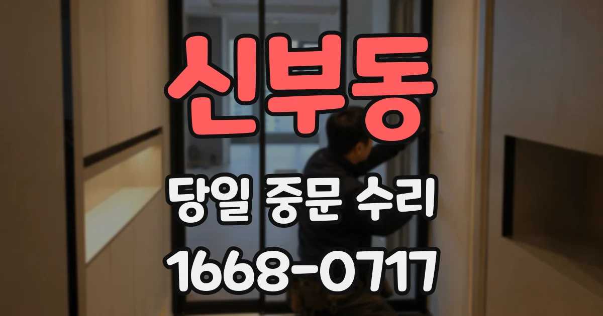 신부동 당일 중문 수리