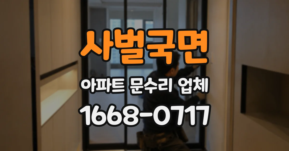 사벌국면 아파트 문수리 업체