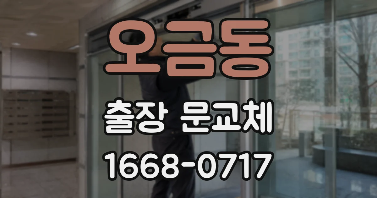 오금동 출장 문교체