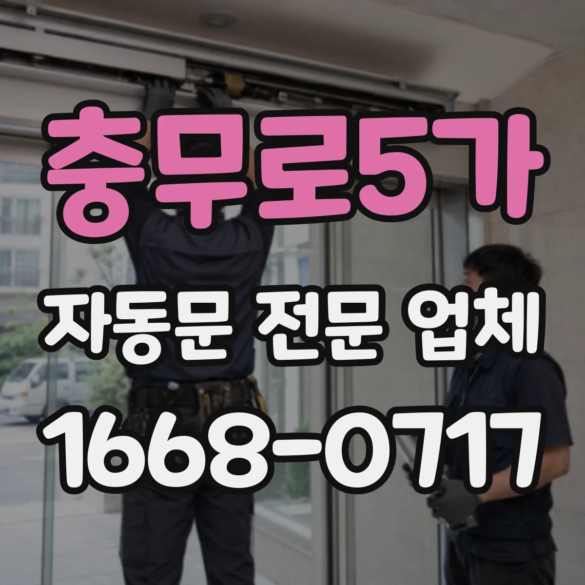 충무로5가 자동문 전문 업체