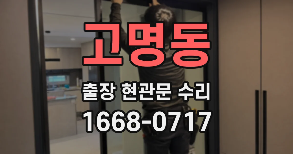 고명동 출장 현관문 수리