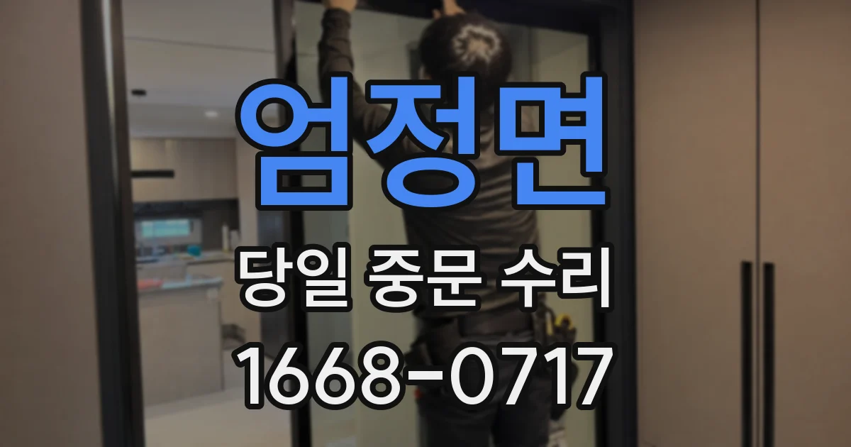 엄정면 당일 중문 수리