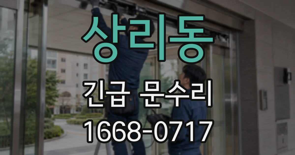 상리동 긴급 문수리