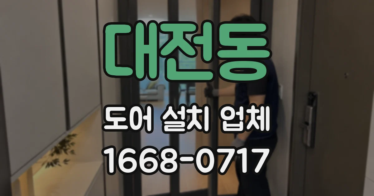 대전동 도어 설치 업체