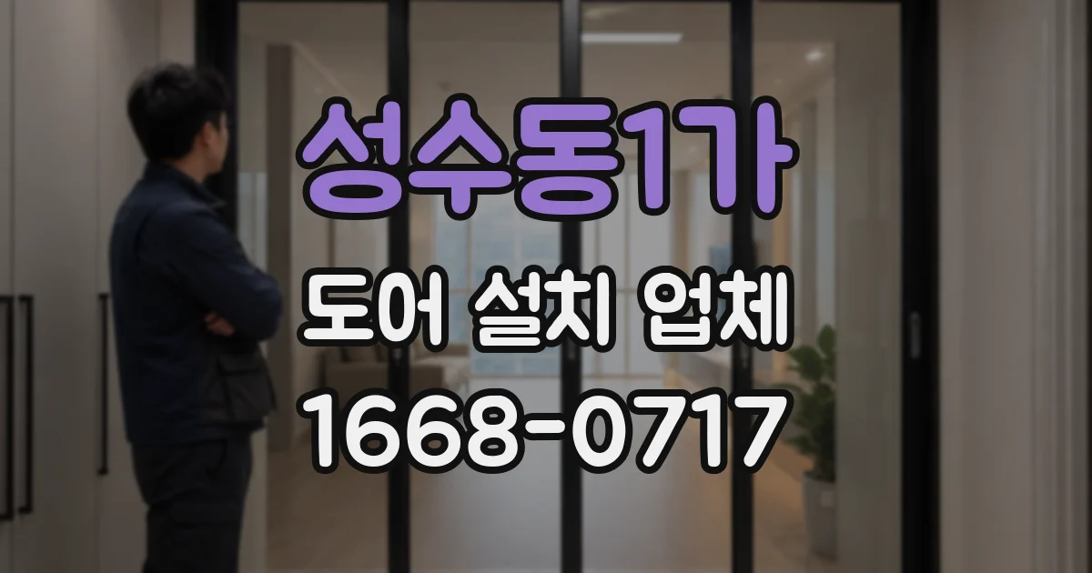 성수동1가 도어 설치 업체