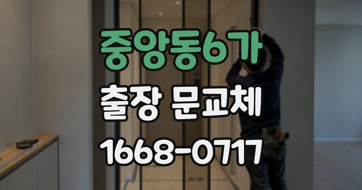 중앙동6가 출장 문교체