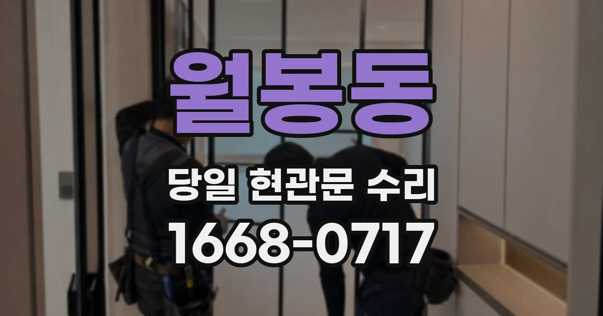 월봉동 당일 현관문 수리