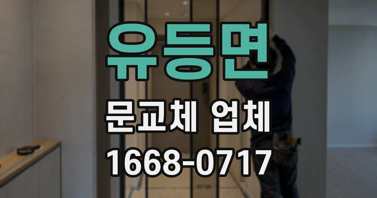 유등면 문교체 업체