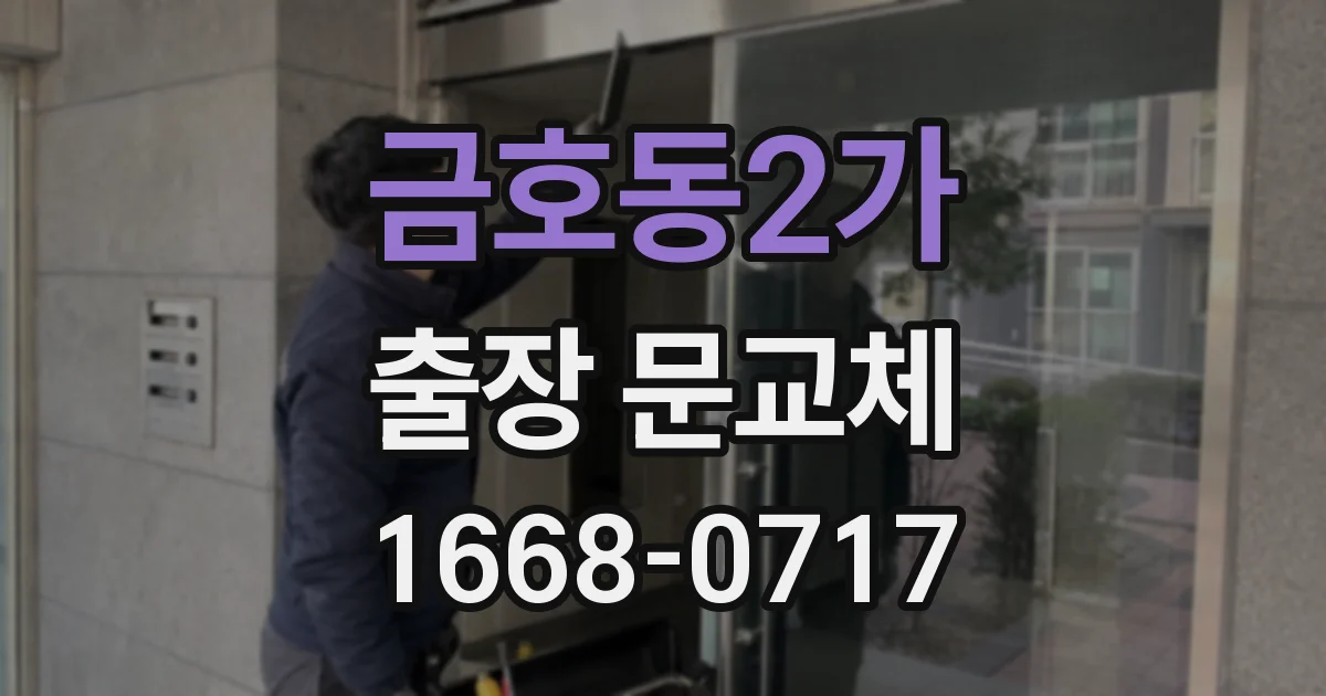 금호동2가 출장 문교체