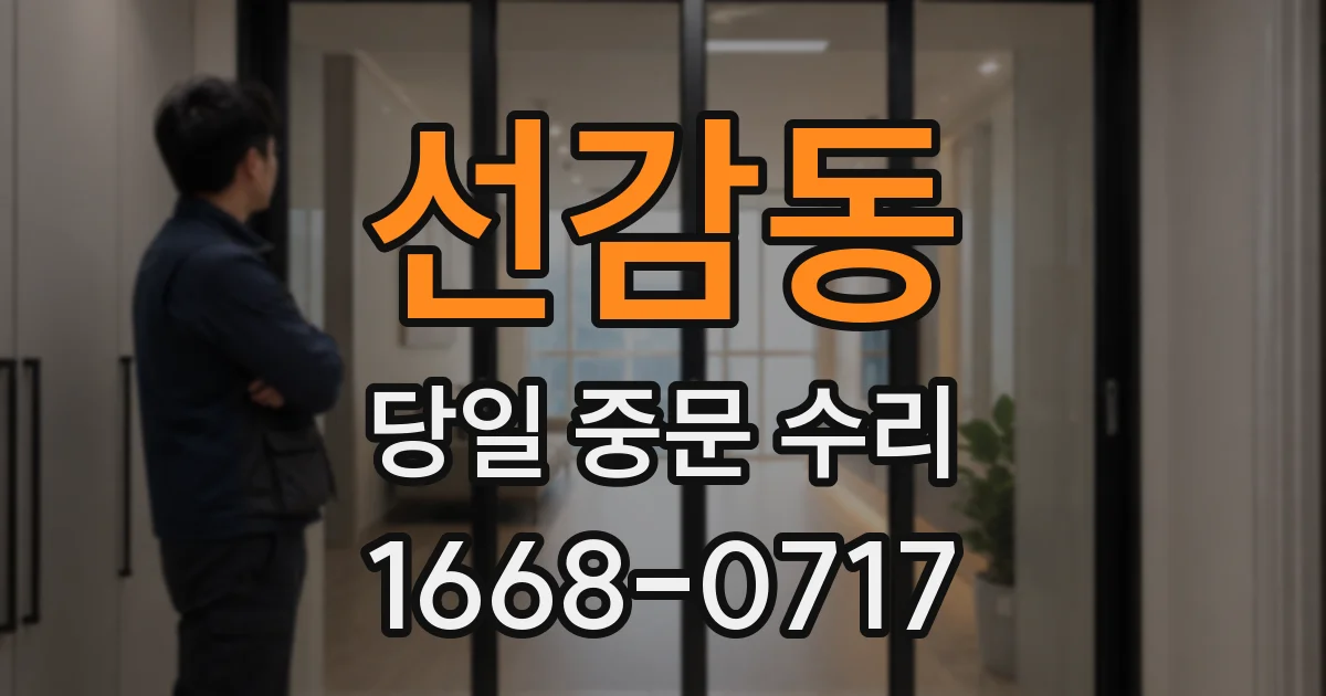 선감동 당일 중문 수리