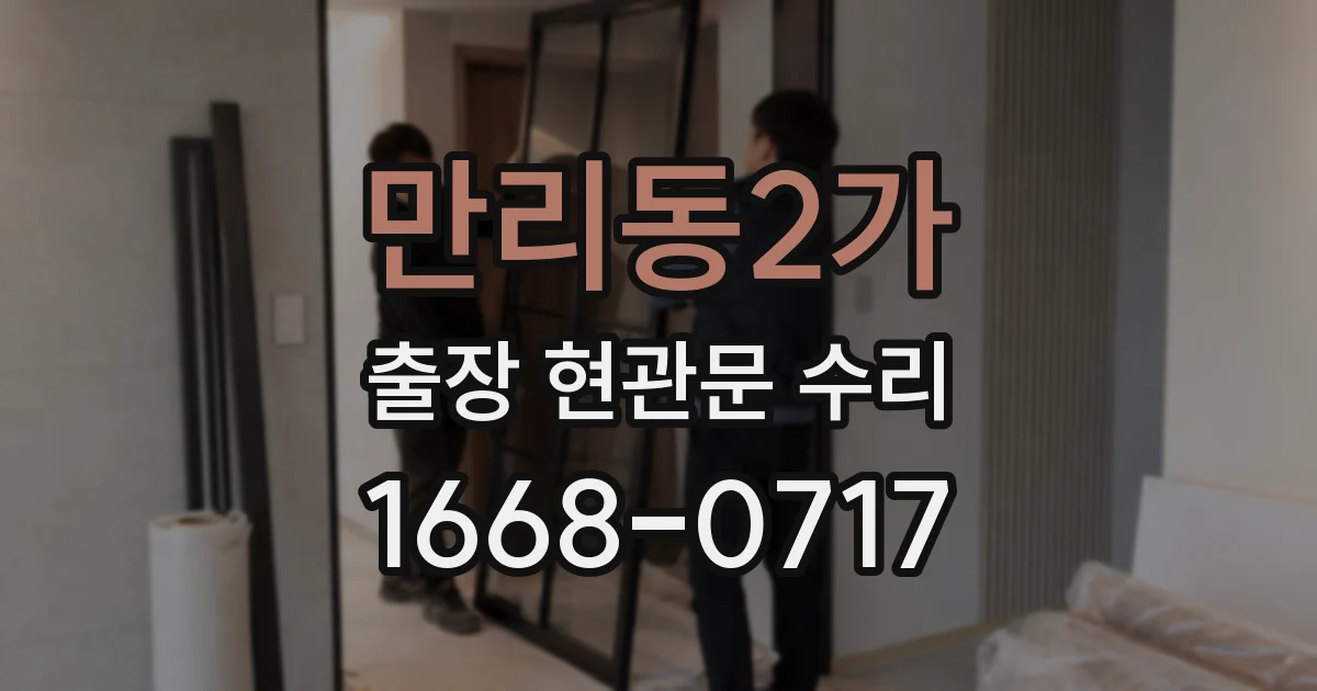 만리동2가 출장 현관문 수리