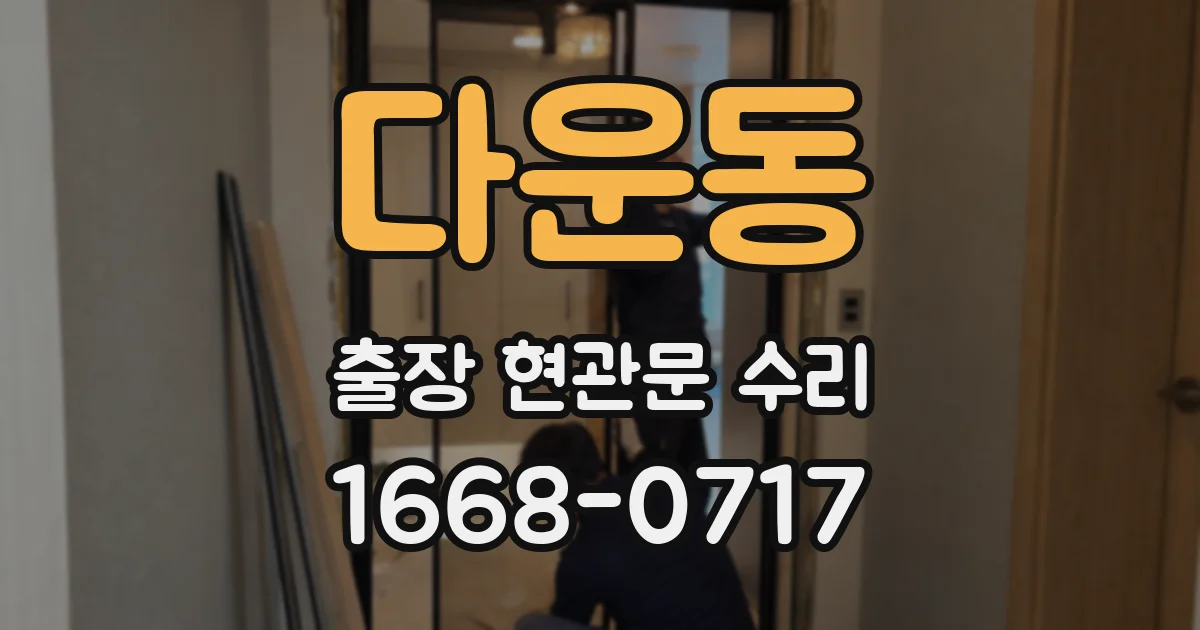 다운동 출장 현관문 수리