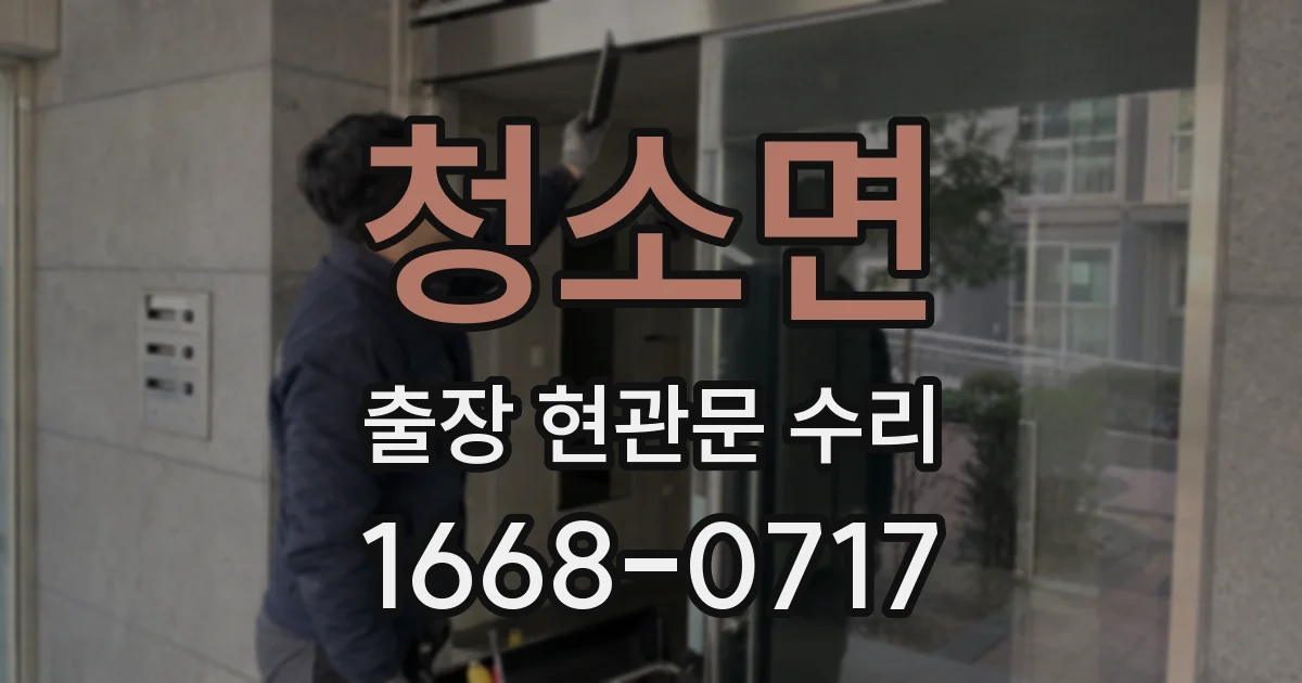 청소면 출장 현관문 수리