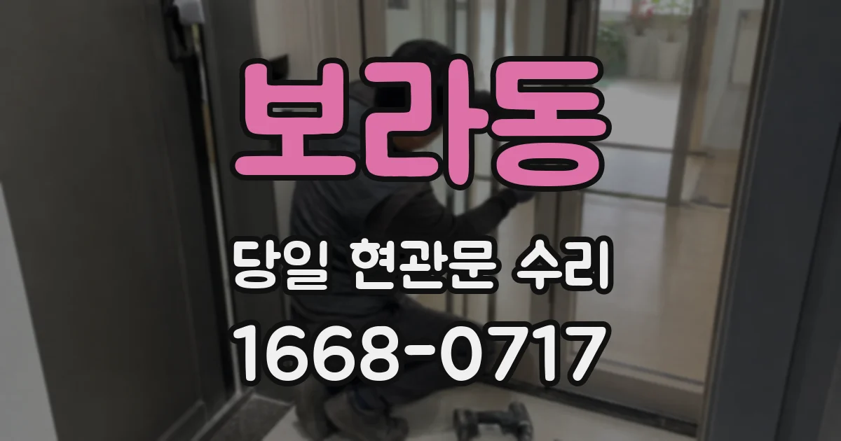 보라동 당일 현관문 수리