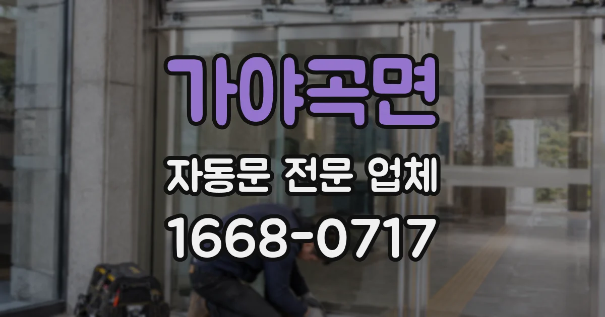 가야곡면 자동문 전문 업체