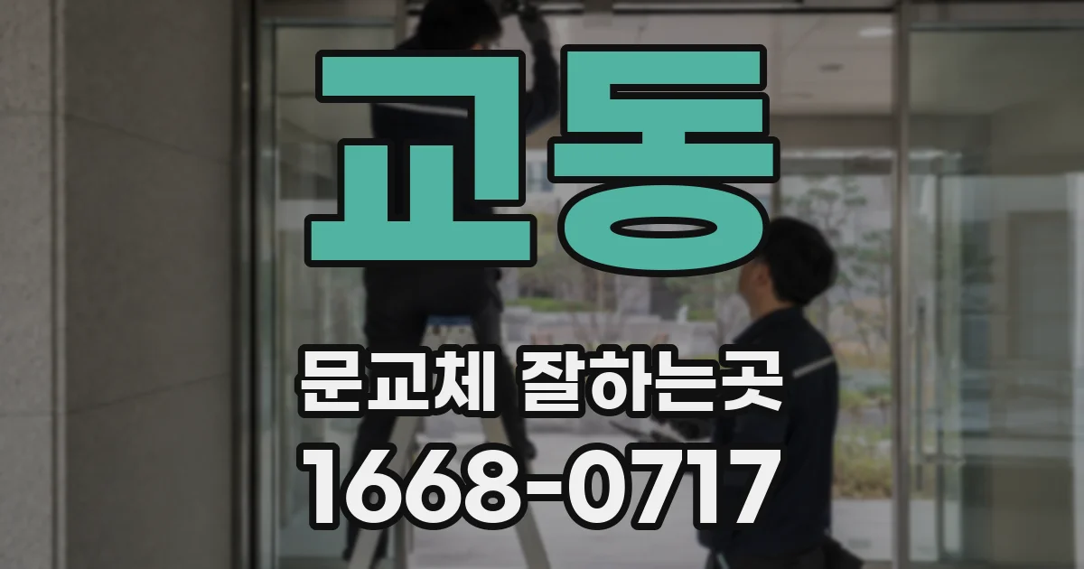 교동 문교체 잘하는곳