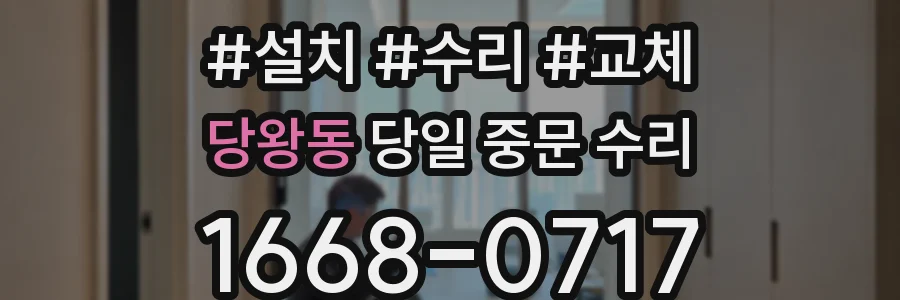 당왕동 당일 중문 수리