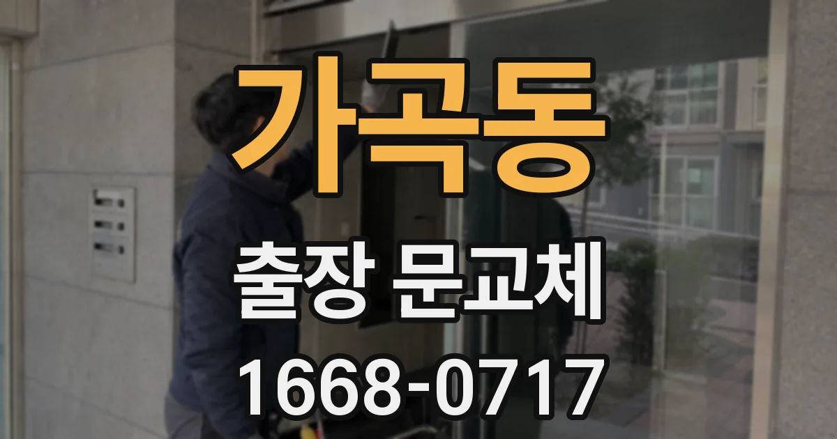 가곡동 출장 문교체
