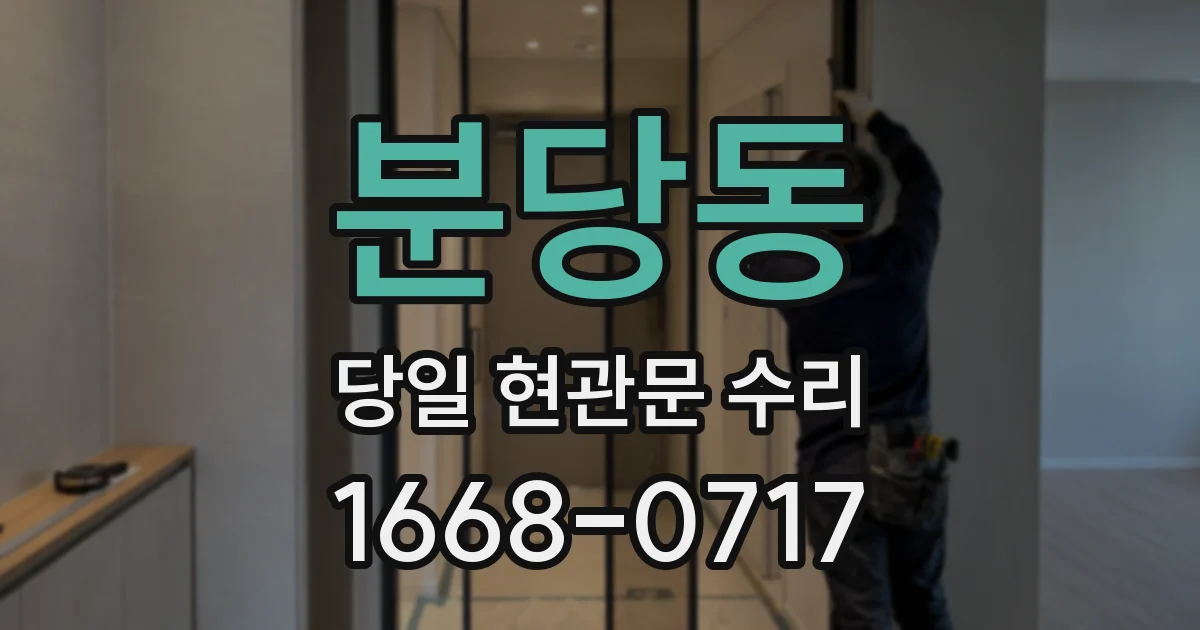 분당동 당일 현관문 수리