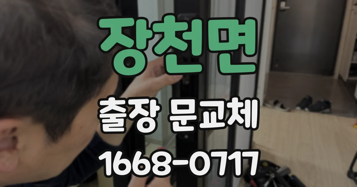 장천면 출장 문교체