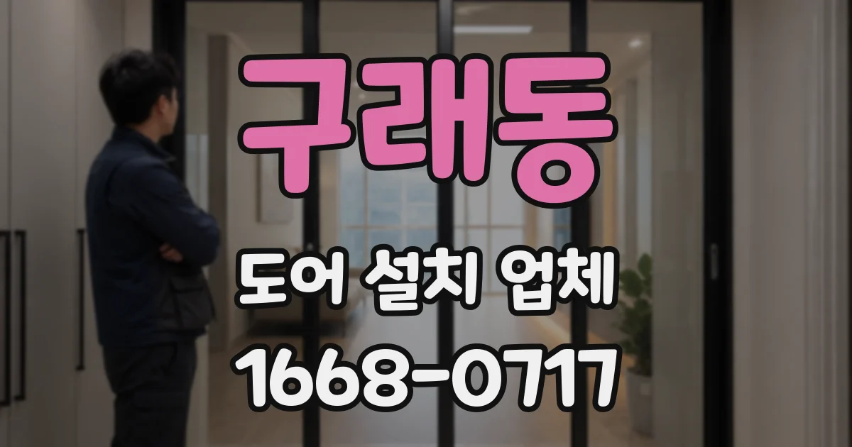 구래동 도어 설치 업체