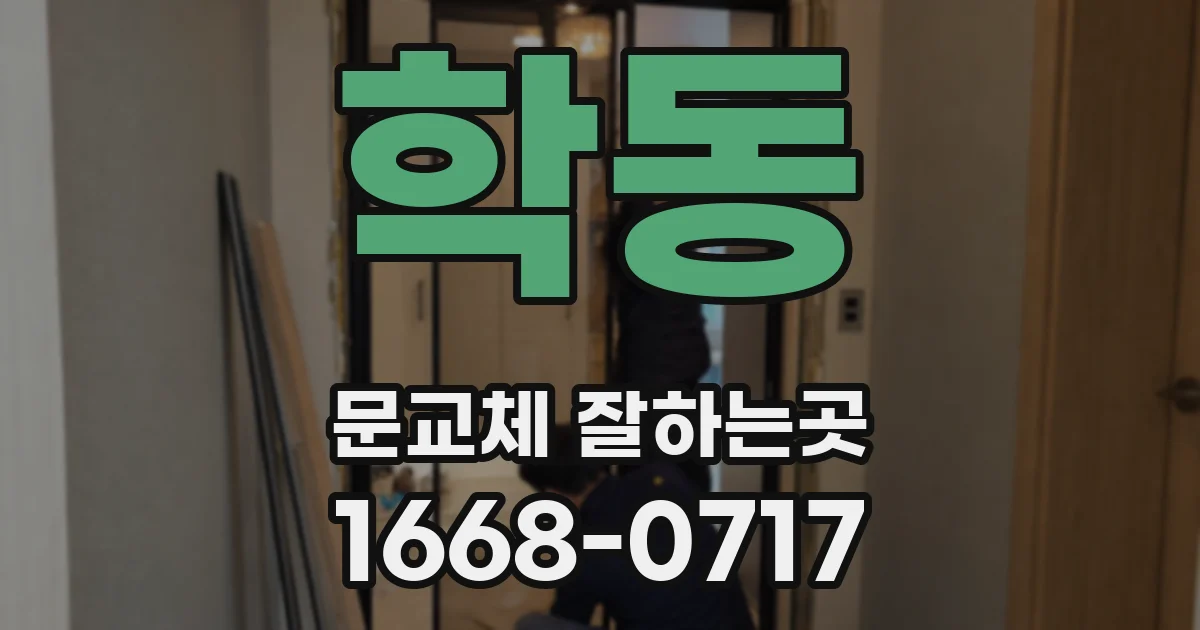 학동 문교체 잘하는곳