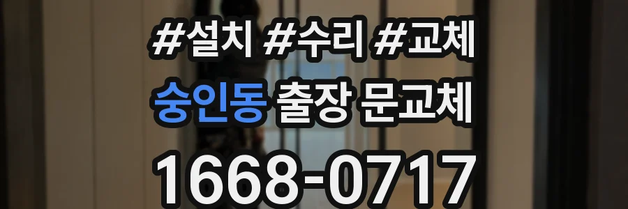 숭인동 출장 문교체