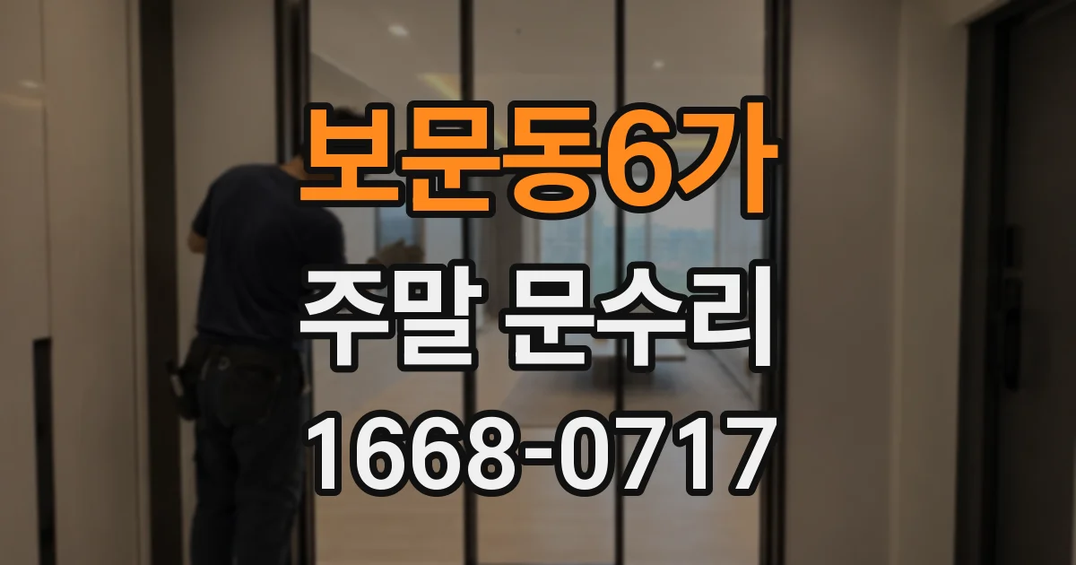 보문동6가 주말 문수리