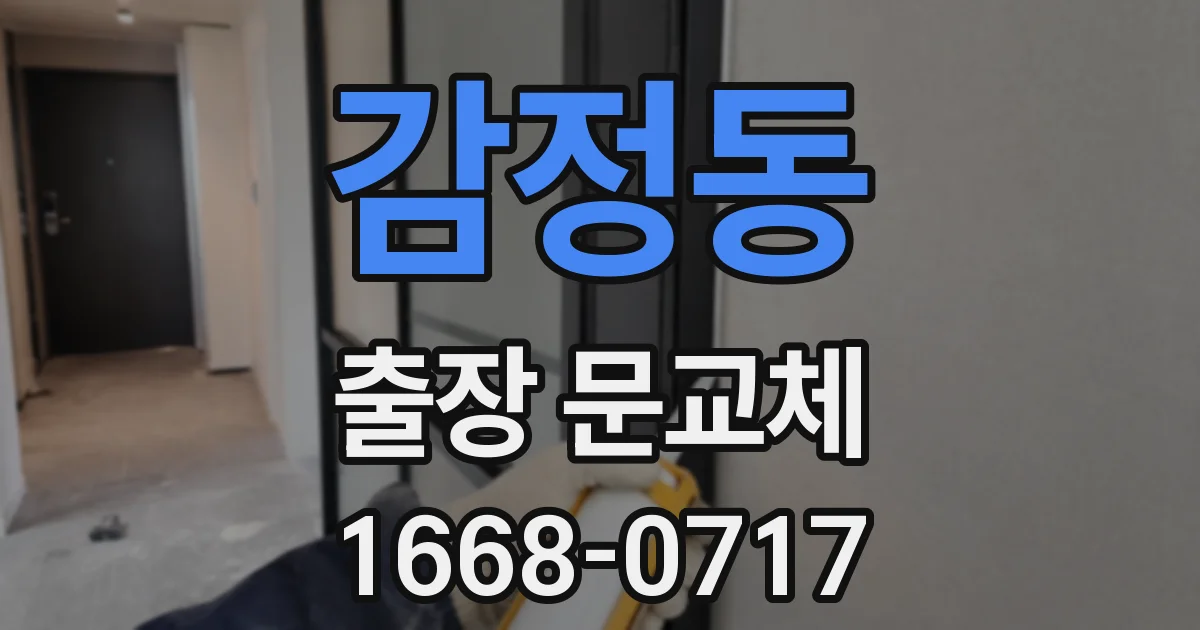 감정동 출장 문교체