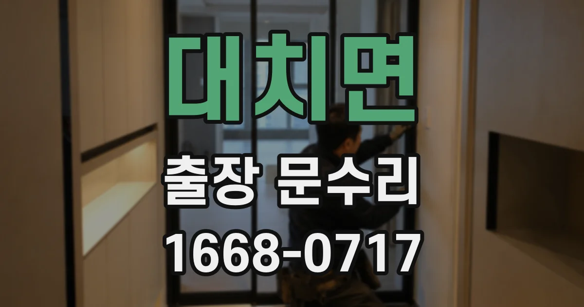 대치면 출장 문수리