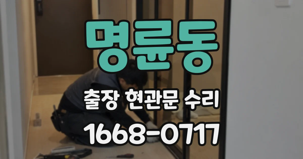 명륜동 출장 현관문 수리