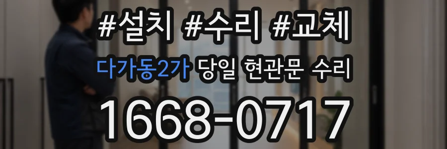 다가동2가 당일 현관문 수리