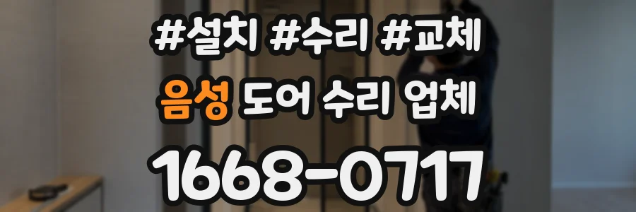 음성 도어 수리 업체