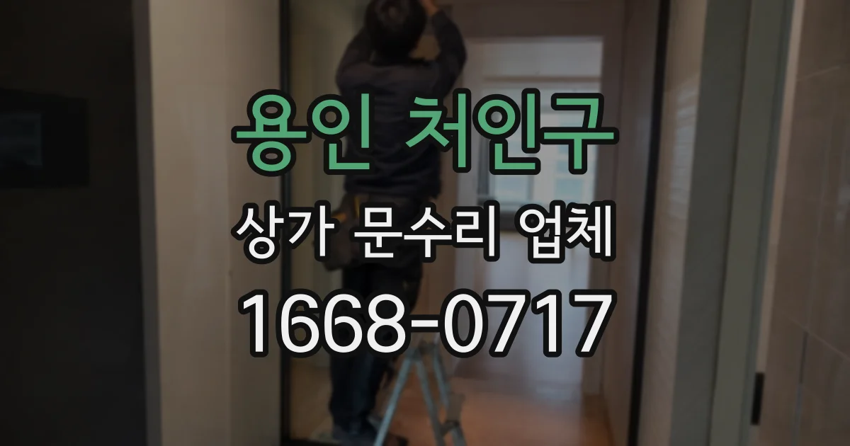 용인 처인구 상가 문수리 업체
