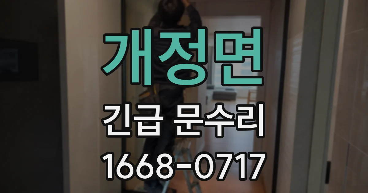 개정면 긴급 문수리