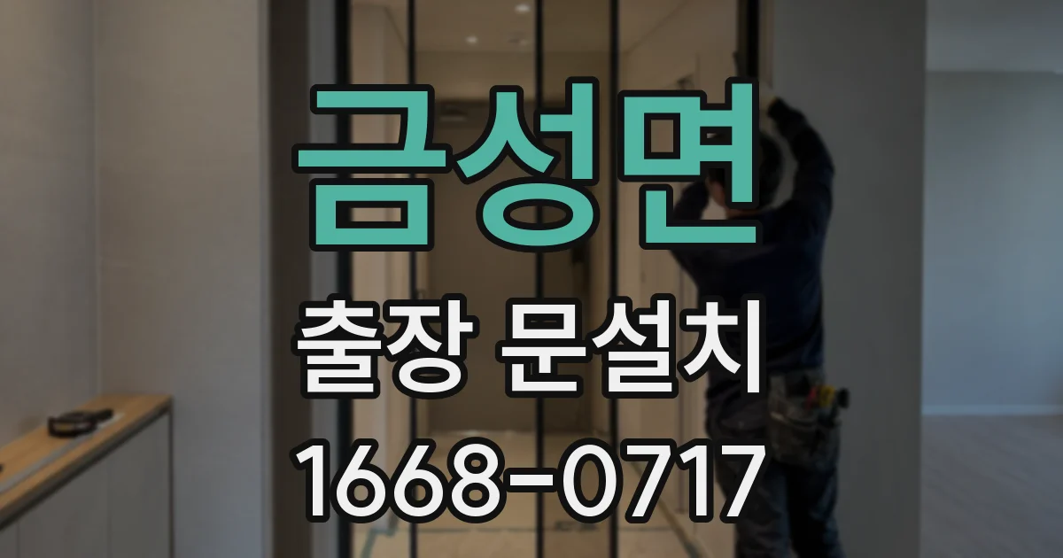금성면 출장 문설치