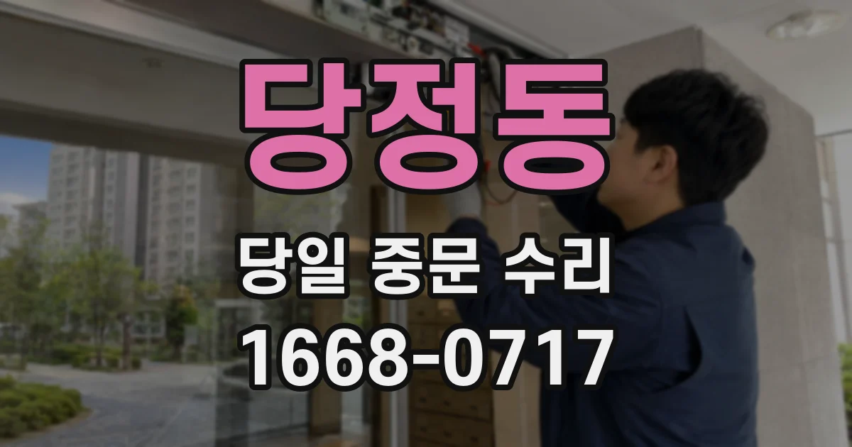 당정동 당일 중문 수리