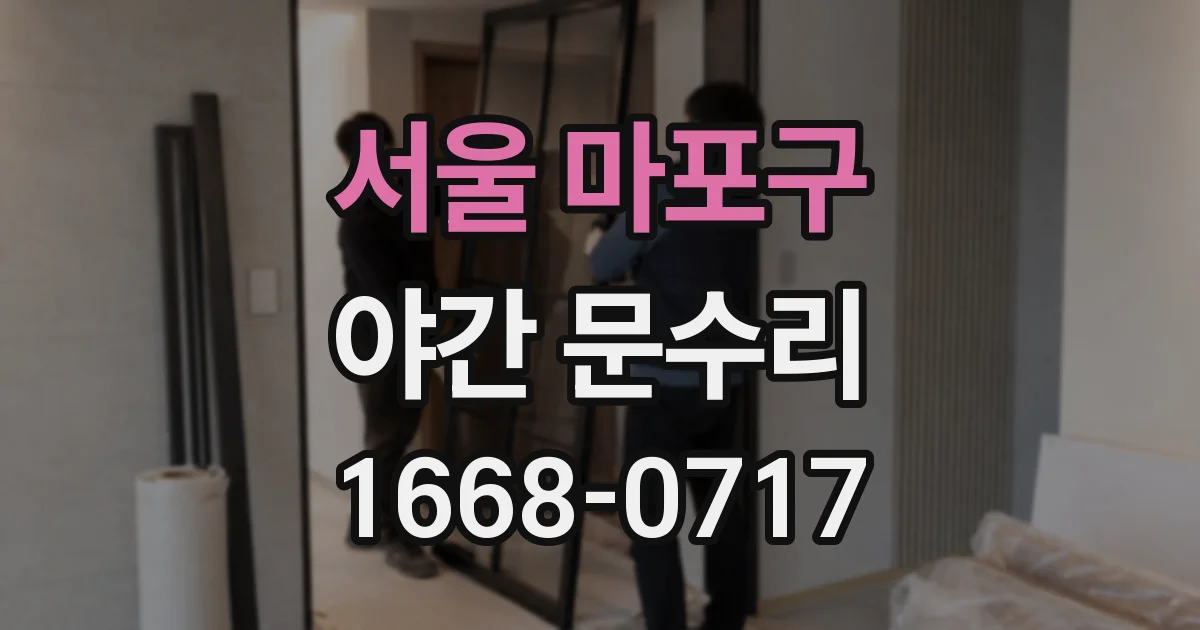 서울 마포구 야간 문수리