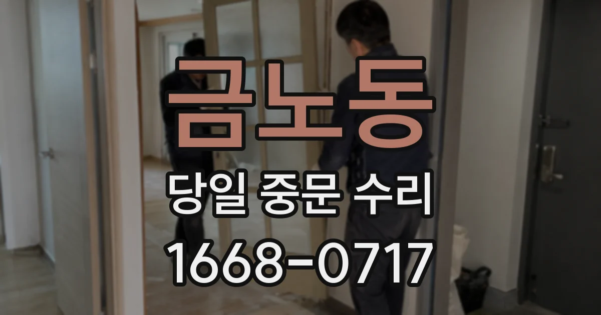 금노동 당일 중문 수리