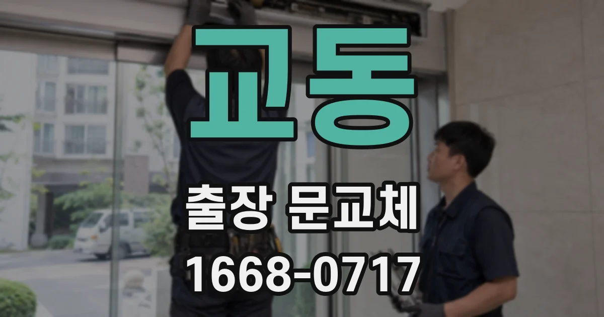 교동 출장 문교체