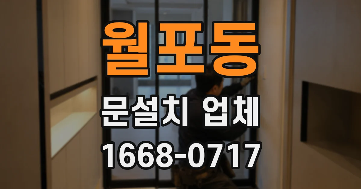 월포동 문설치 업체