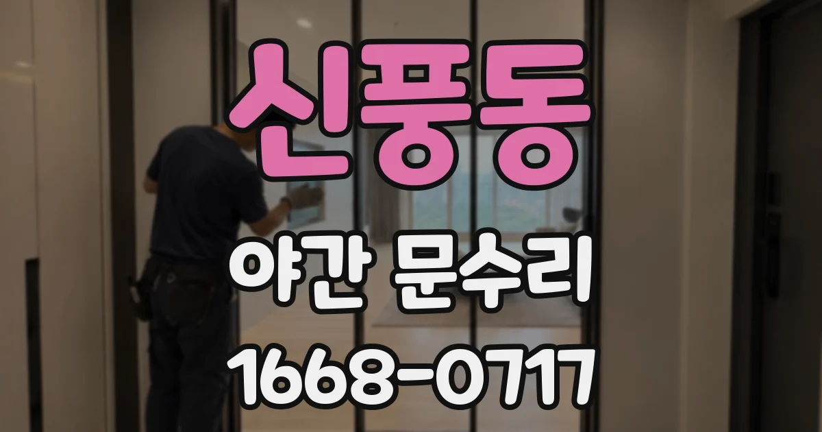 신풍동 야간 문수리