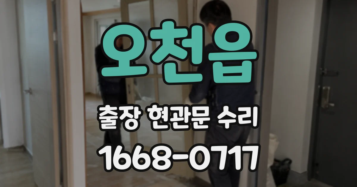 오천읍 출장 현관문 수리